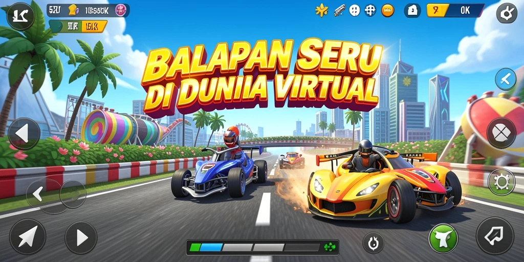 Gameplay seru dalam balapan cepat di 5ZK.