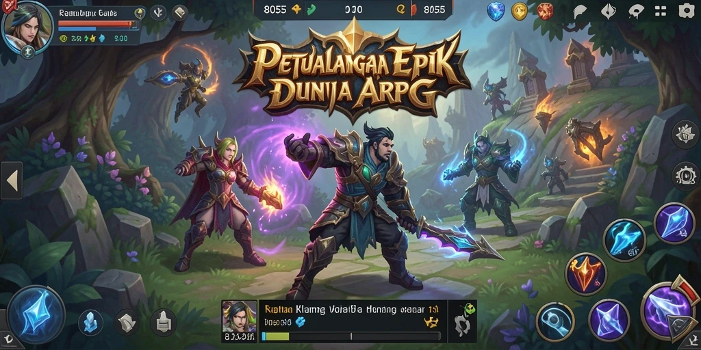 Tampilan gameplay seru dalam dunia ARPG 8055.