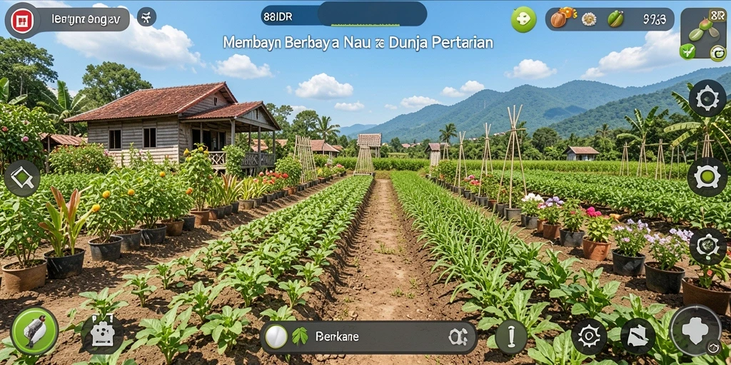 Tampilan screenshot yang menampilkan gameplay berkebun di 88IDR.