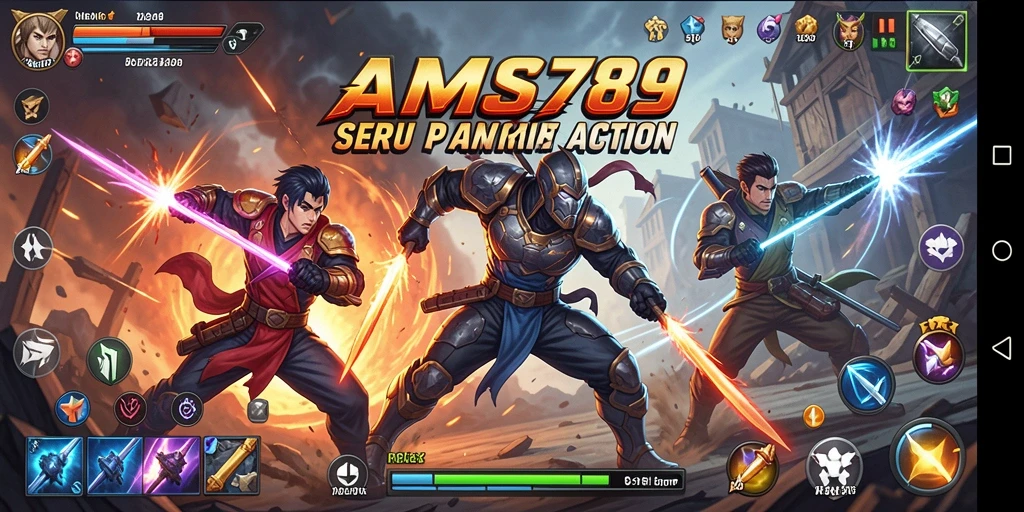 Screenshot menunjukkan aksi seru dan gameplay mendebarkan dalam AMS789.