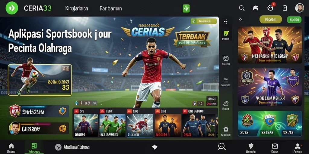 Tampilan gameplay menarik dan interaktif dalam aplikasi Sportsbook.