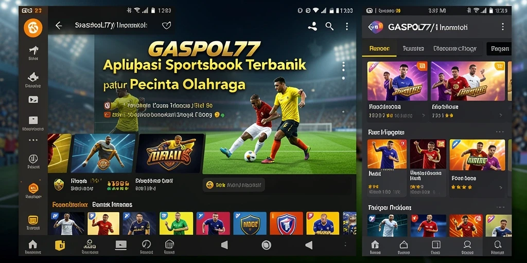 Tampilan screenshot utama GASPOL77 menampilkan taruhan olahraga yang menarik.