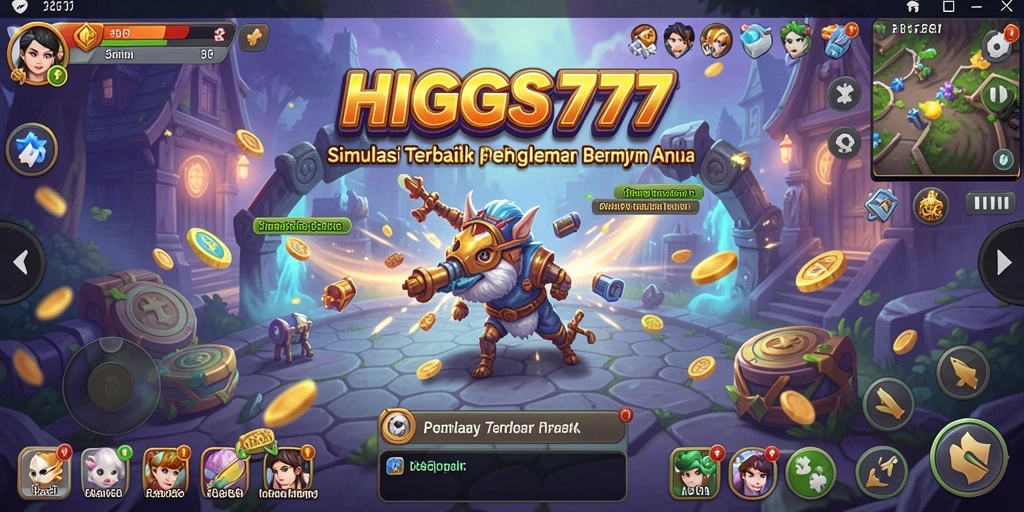 Tampilan gameplay HIGGS777 yang menakjubkan dan interaktif.