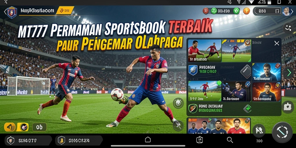 Tampilan layar aplikasi MT777 saat melakukan taruhan olahraga.