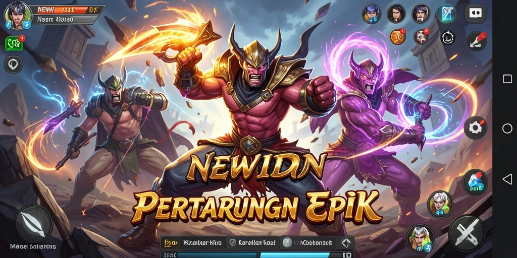 Gameplay pertarungan yang intens dan seru dalam NEWIDN.