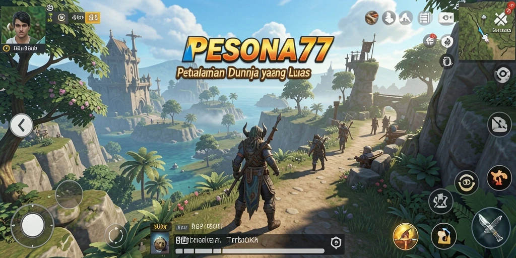 Screenshot gameplay PESONA77 menunjukkan petualangan eksplorasi yang mendalam.