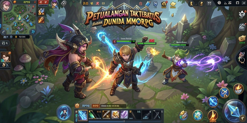 Tangkapan layar menampilkan aksi seru dalam permainan MMORPG.