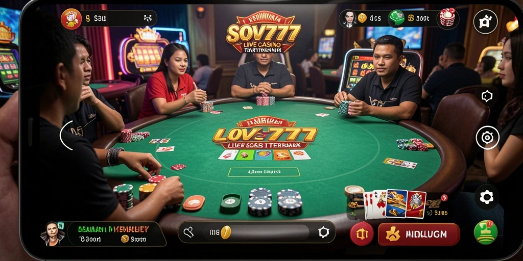Gameplay menarik di SOV777 dengan dealer profesional di Live Casino.